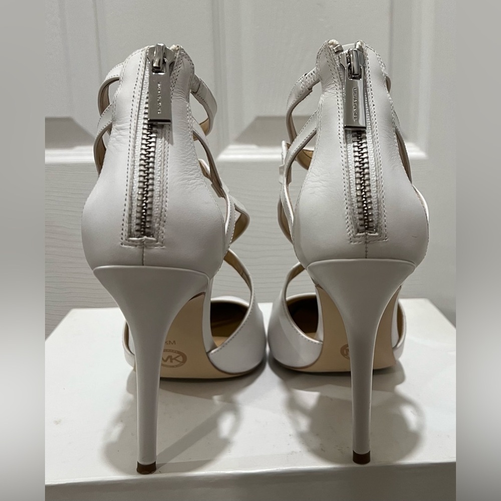 Michael Kors Elegant White Strappy Heels - Picture 6 of 10